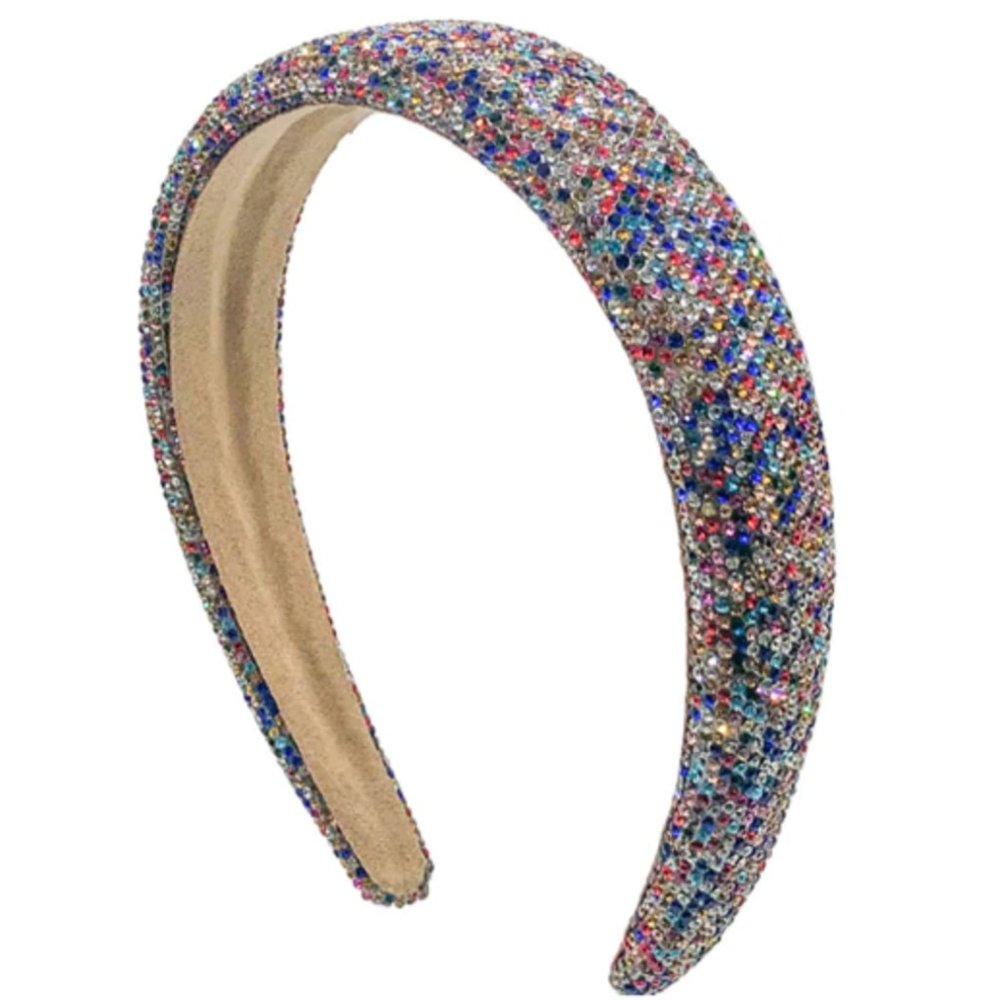 Bari Lynn Crystalized - All Over - Rainbow Puffy Headband
